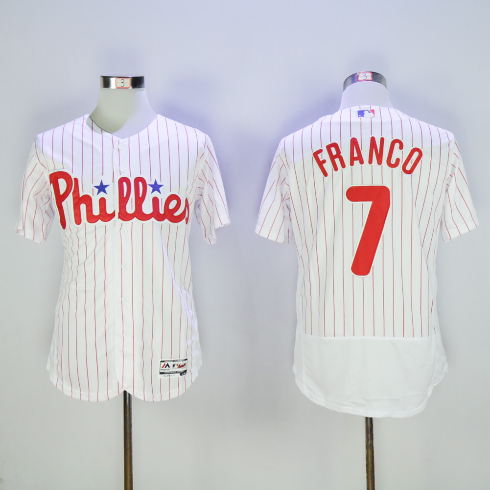 Men Philadelphia Phillies #7 Franco White Elite MLB Jerseys